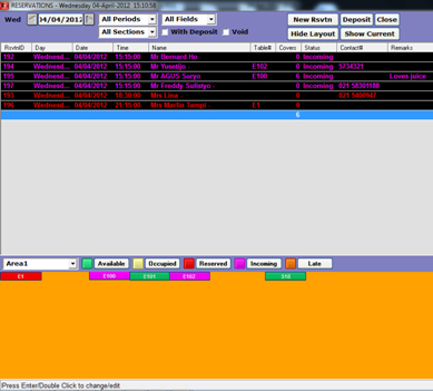 Table Reservation System - Raptor POS